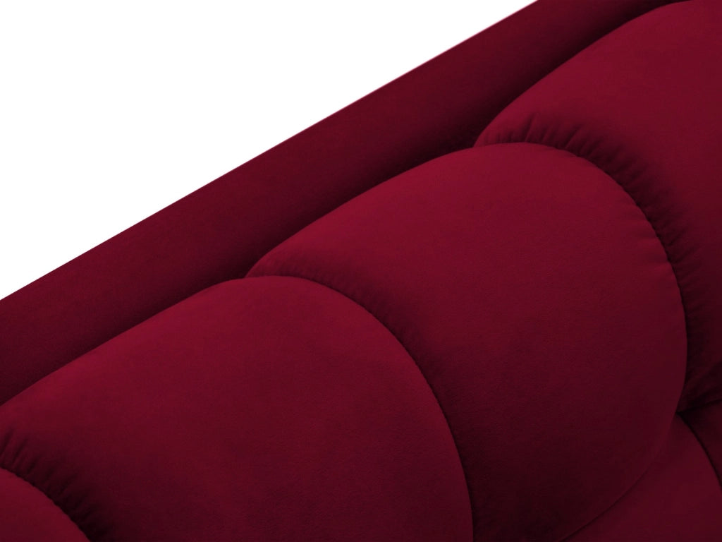 Cosmopolitan Design - Divano panoramico "Bali" 7 posti in velluto rosso 
