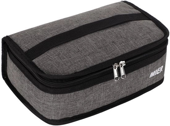 Borsa da Picnic con Isolamento Termico per Viaggiatori, Uomo e Donna, Grigio