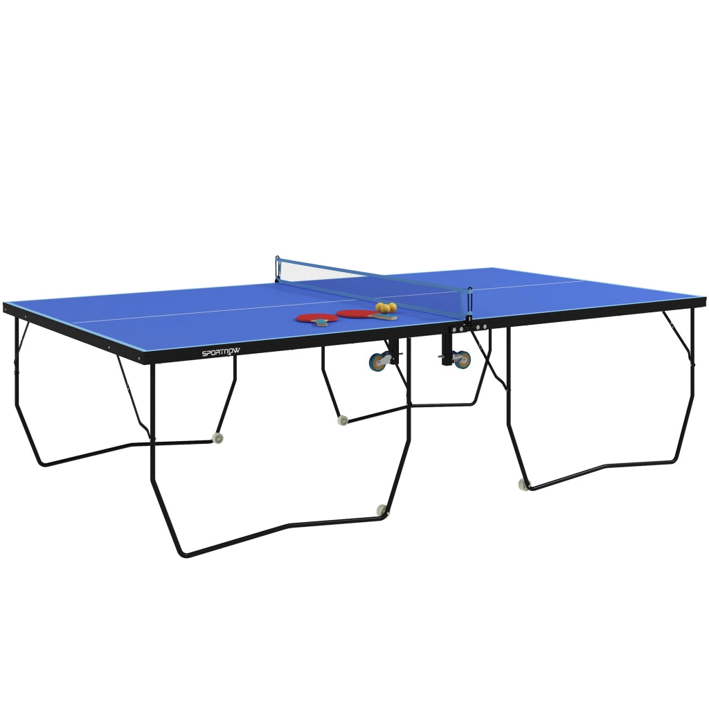 Tavolo da ping pong pieghevole ¨C Minimal ¨C blu, acciaio, 274x152.5x76 cm