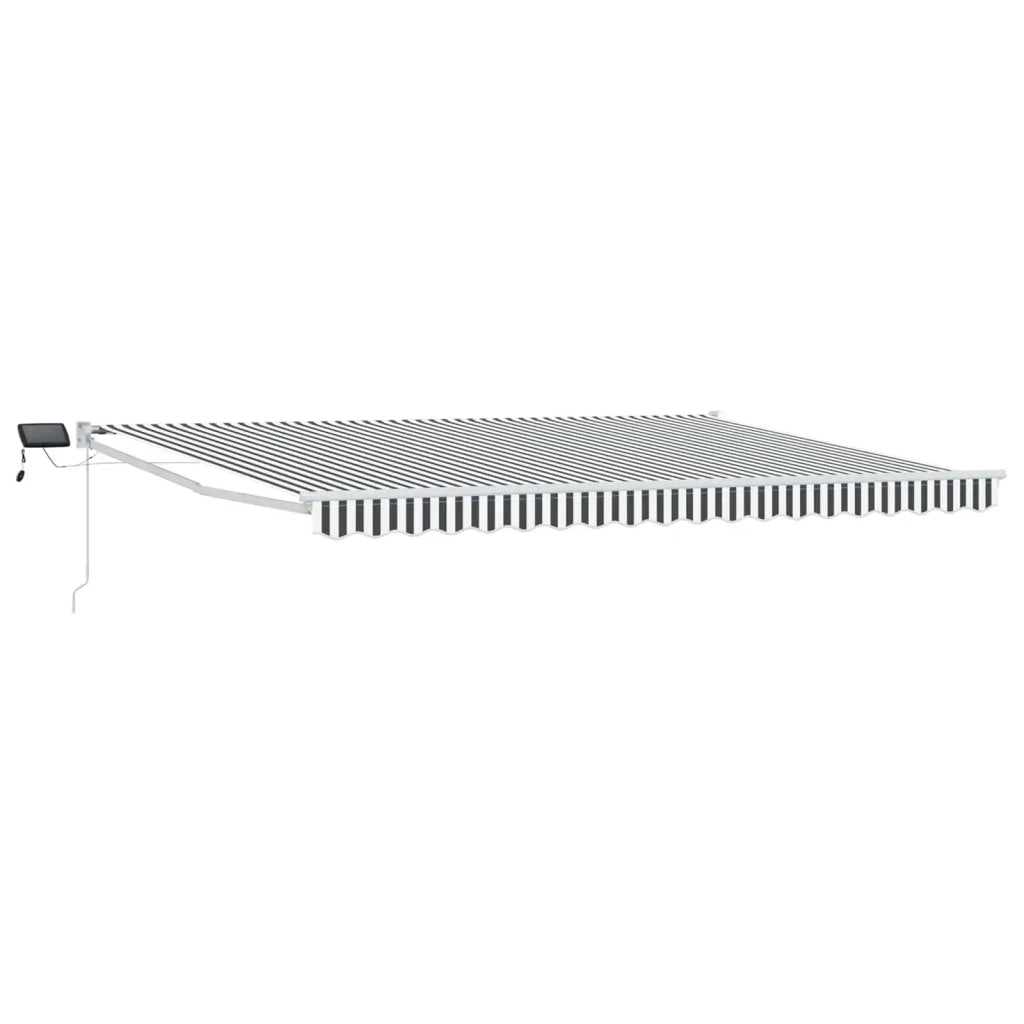 Tenda retrattile manuale con LED Antracite e Bianco 4,5 × 3 m 3419310