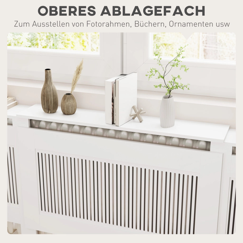 Copritermosifone ¨C Minimal ¨C Bianco, MDF, 125-201 cm