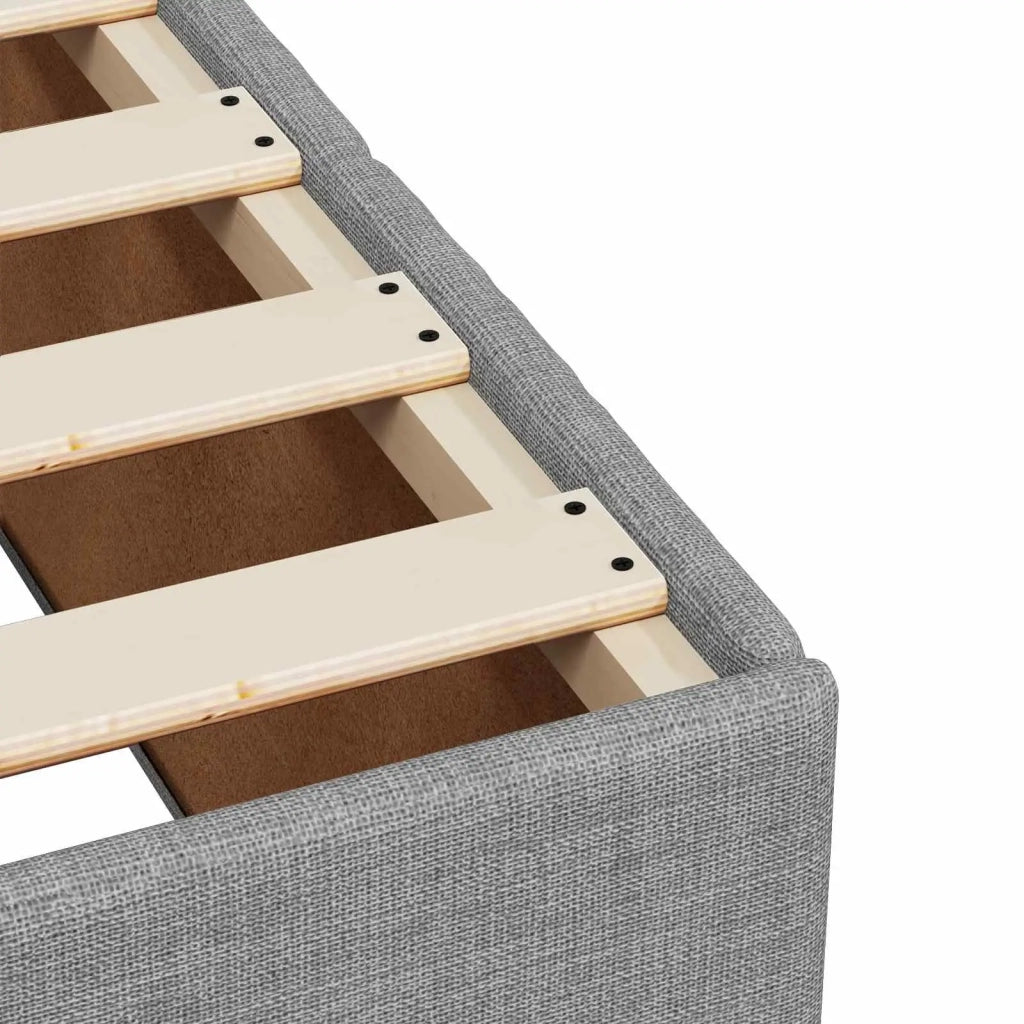 Letto box spring con materasso Grigio Chiaro 200 x 200 cm 3451297