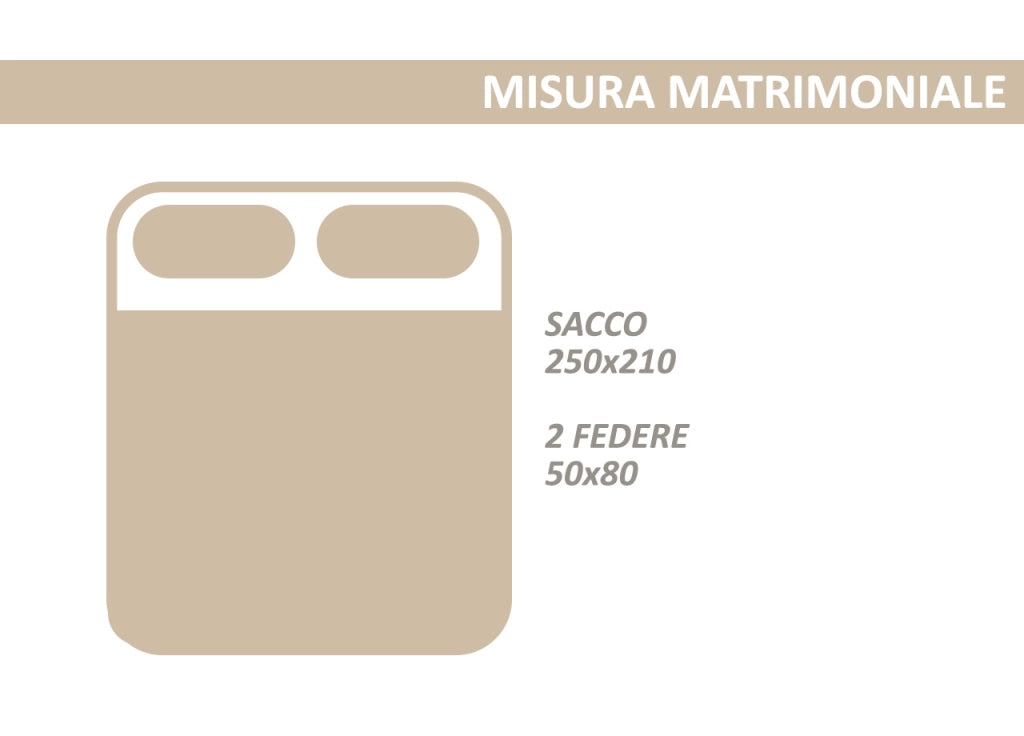 Copripiumino Sacco Piumone 100% Cotone Made In Italy Disegno Padel - Matrimoniale - Grigio