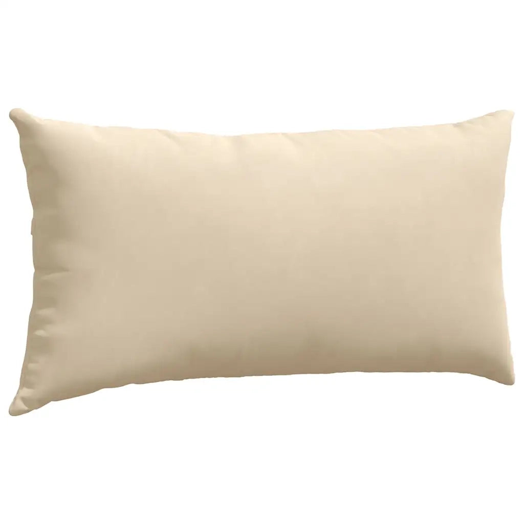 Cuscini da Divano 2 pz-Set di 2 Cuscini per Sofa Crema 80 x 40 cm Tessuto 716726