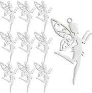 Accessori per gioielli in acciaio inossidabile - 10 pezzi - Hanger per collane - Dimensioni 14x12 mm