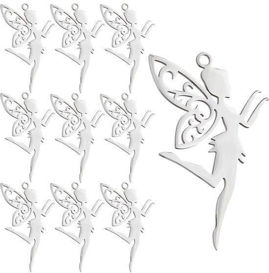 Accessori per gioielli in acciaio inossidabile - 10 pezzi - Hanger per collane - Dimensioni 14x12 mm