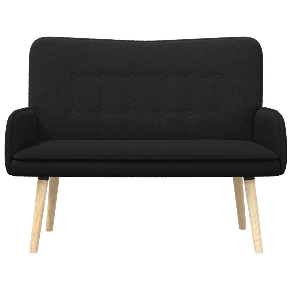Divano a 2 Posti Nero 115 x 61 x 87 cm Bouclé 42028927