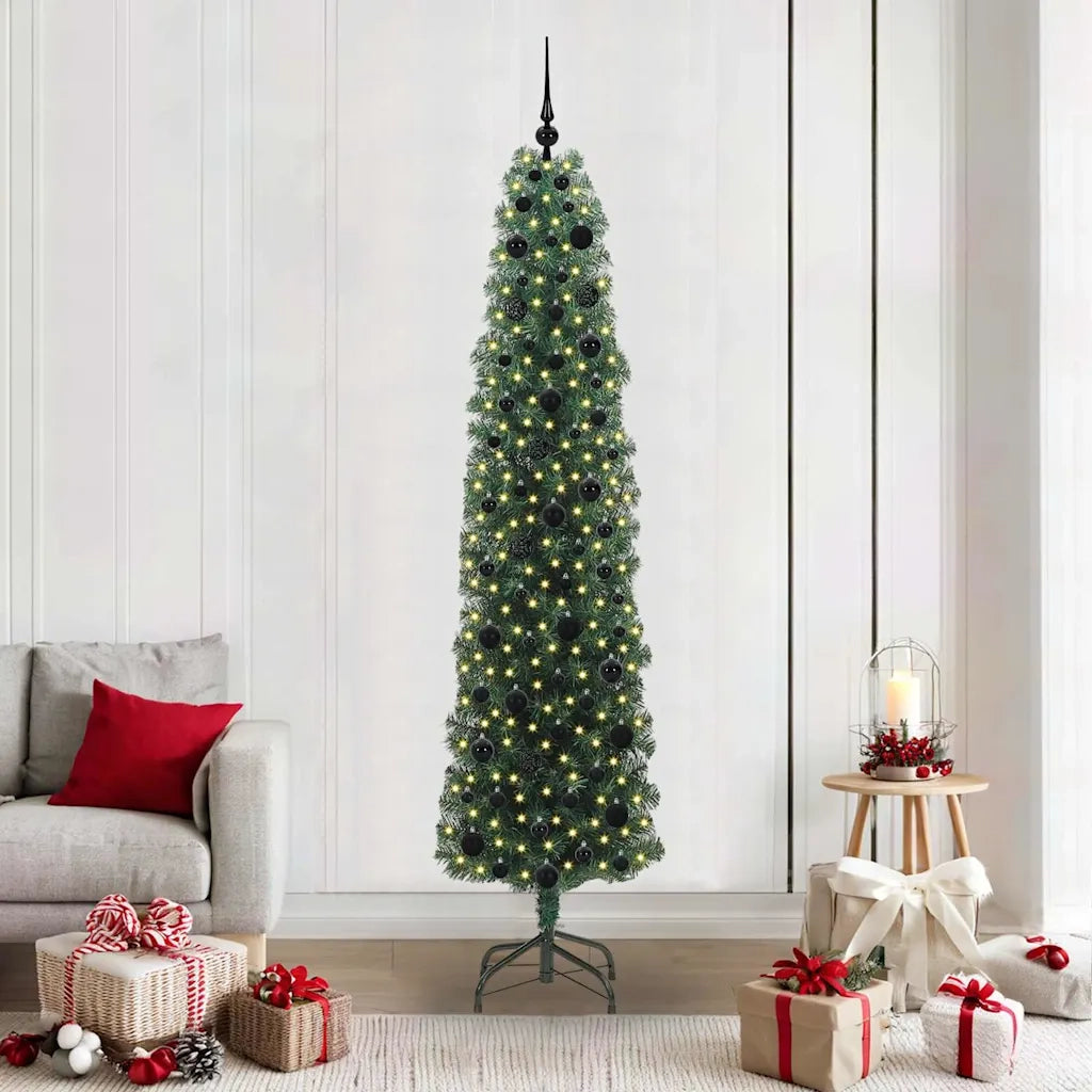 Albero di Natale artificiale con 300 LED Verde 210 cm 3394957