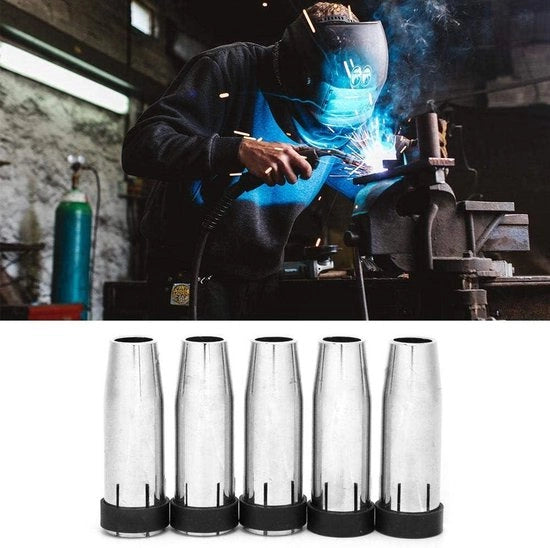 5 pezzi di attacco gas conico 12,5mm in rame per accessori di consumo-attacchi gas conici per lastoorta MB 24KD Mig/MAG.