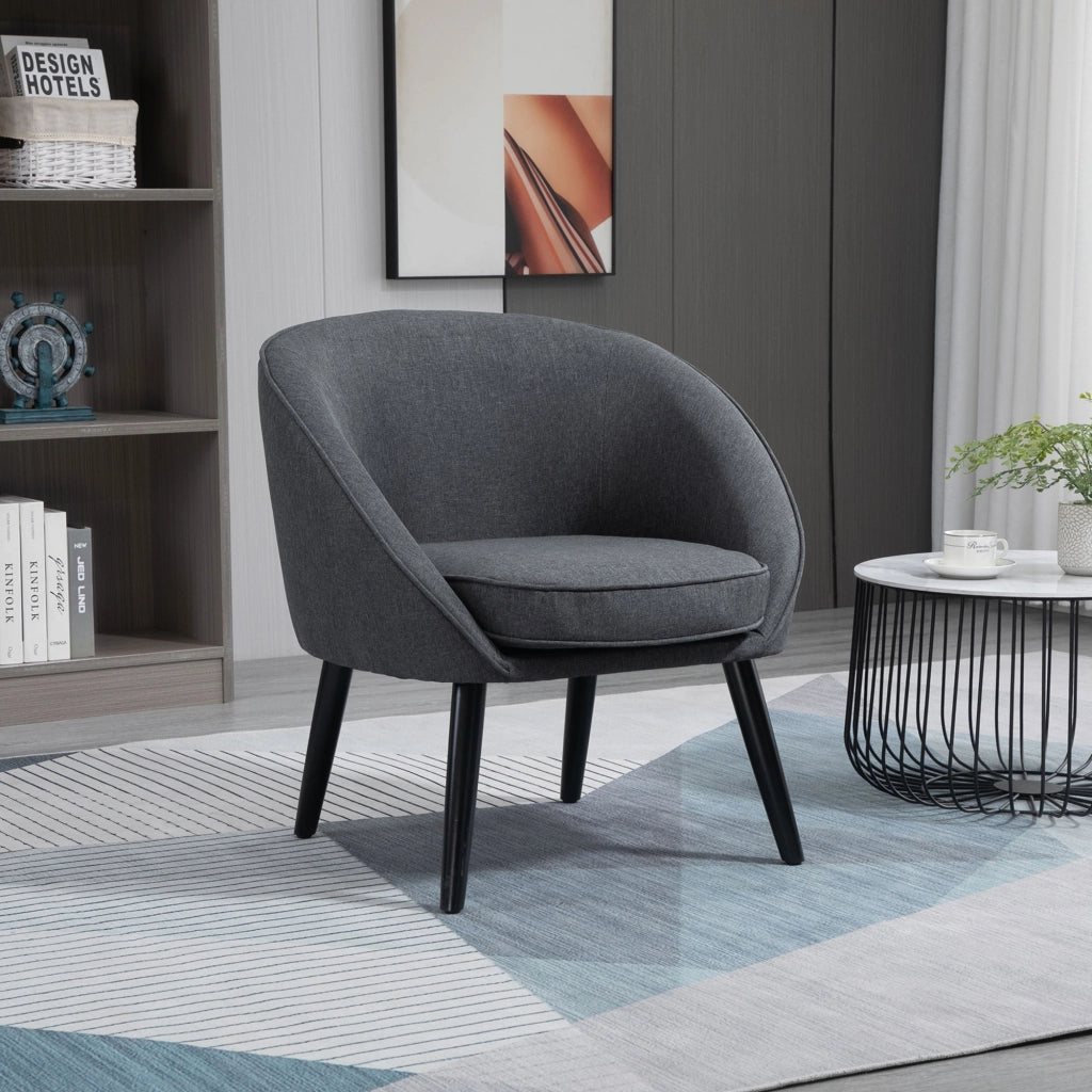 Poltrona Relax Legno Tessuto ¨C Minimal ¨C Grigio