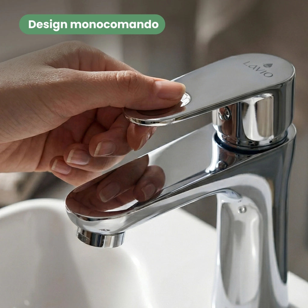 Rubinetto lavabo basso bagno miscelatore monocomando cromato SOLARI