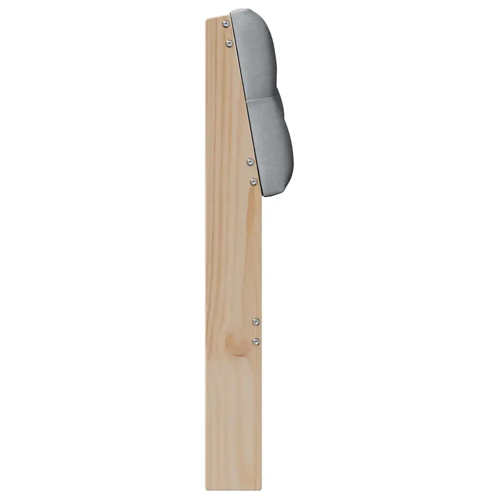 Testiera imbottita-Testiera con Cuscini-Testata Grigio chiaro 75 cm Pino massello 449829