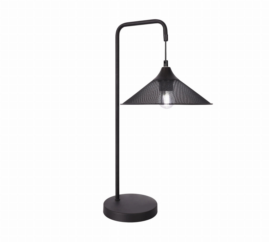 Candellux Kiruna lampada da tavolo nera E27 metallo