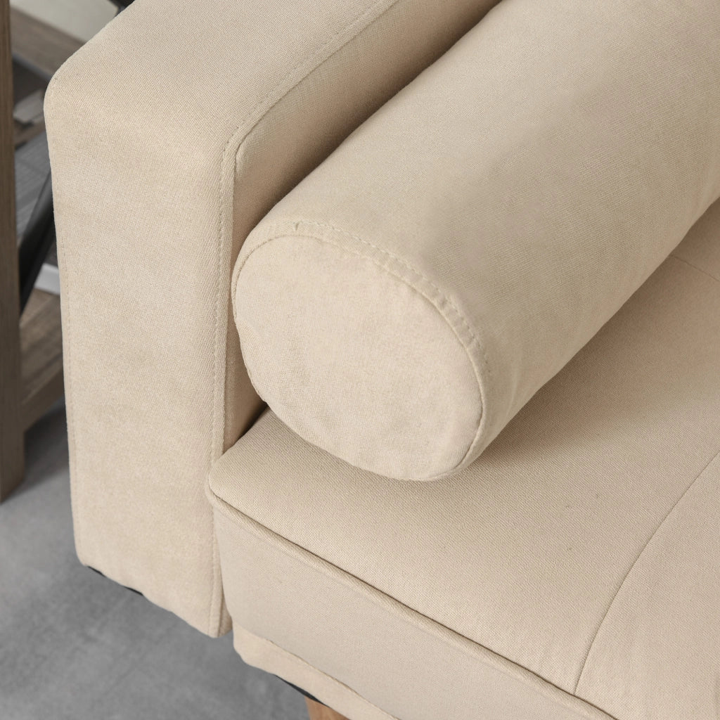 Divano letto 3 posti con schienale regolabile - Xylo - beige 185x84x85cm