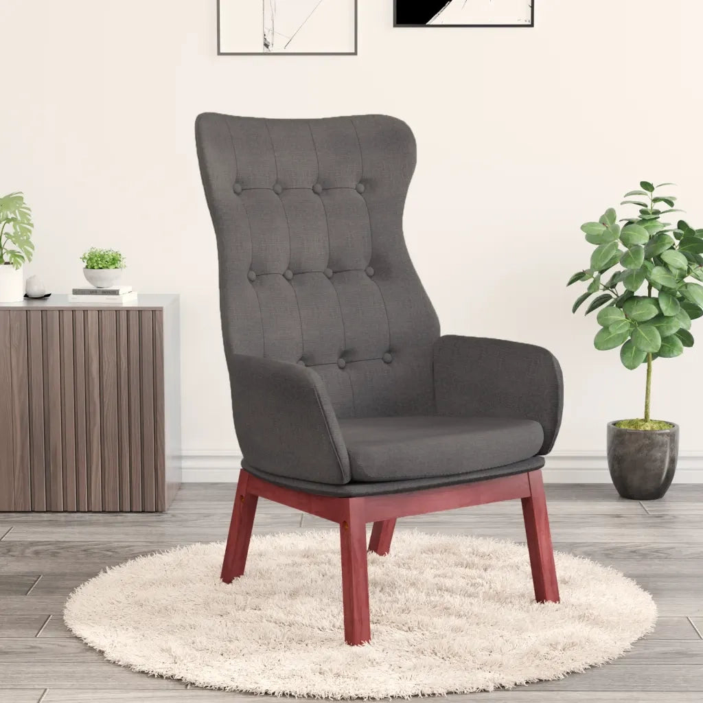 Poltrona | Sedia Relax Grigio Scuro in Tessuto