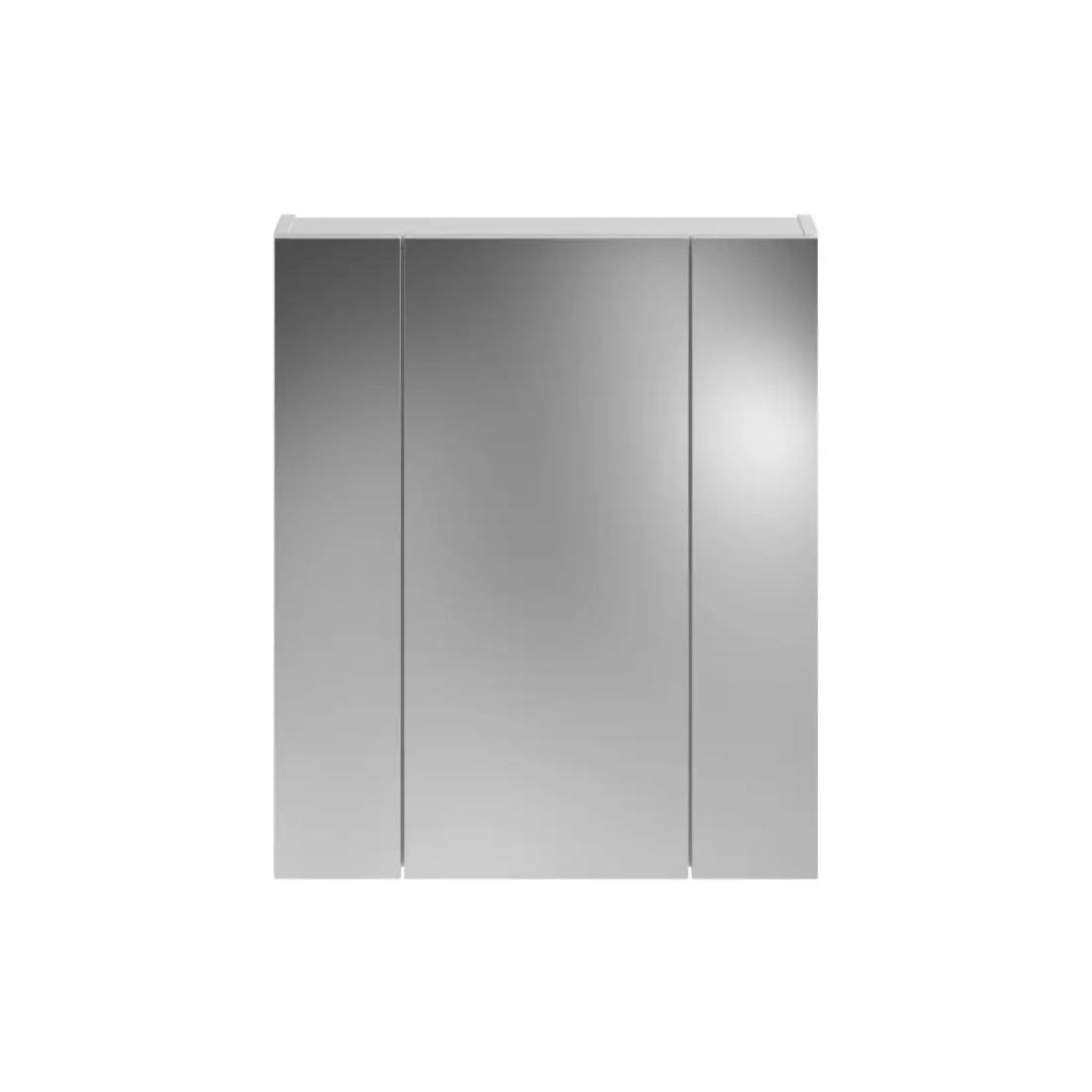 Mobiletto con Specchi + LED - Bianco Lucido - KLEANKIN