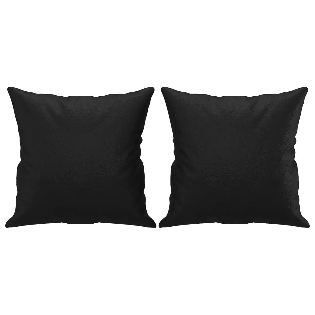 Divano a 3 Posti con Cuscini-Sofa 3 Posti con Cuscini Nero 180 cm in Similpelle