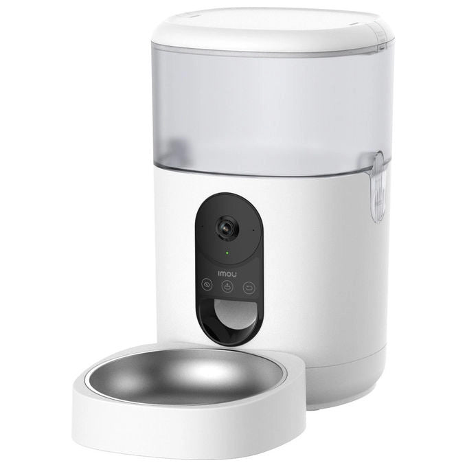 Imou, Distributore Automatico Pet, 4L, Con Telecamera, Acciaio Inox, Bianco