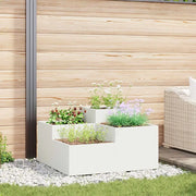 Vaso da giardino Bianco 100 x 100 x 48 cm Acciaio