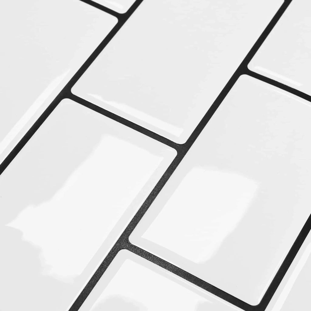 Piastrella subway 20 pcs Bianco e Nero 30 x 30 cm 42046124