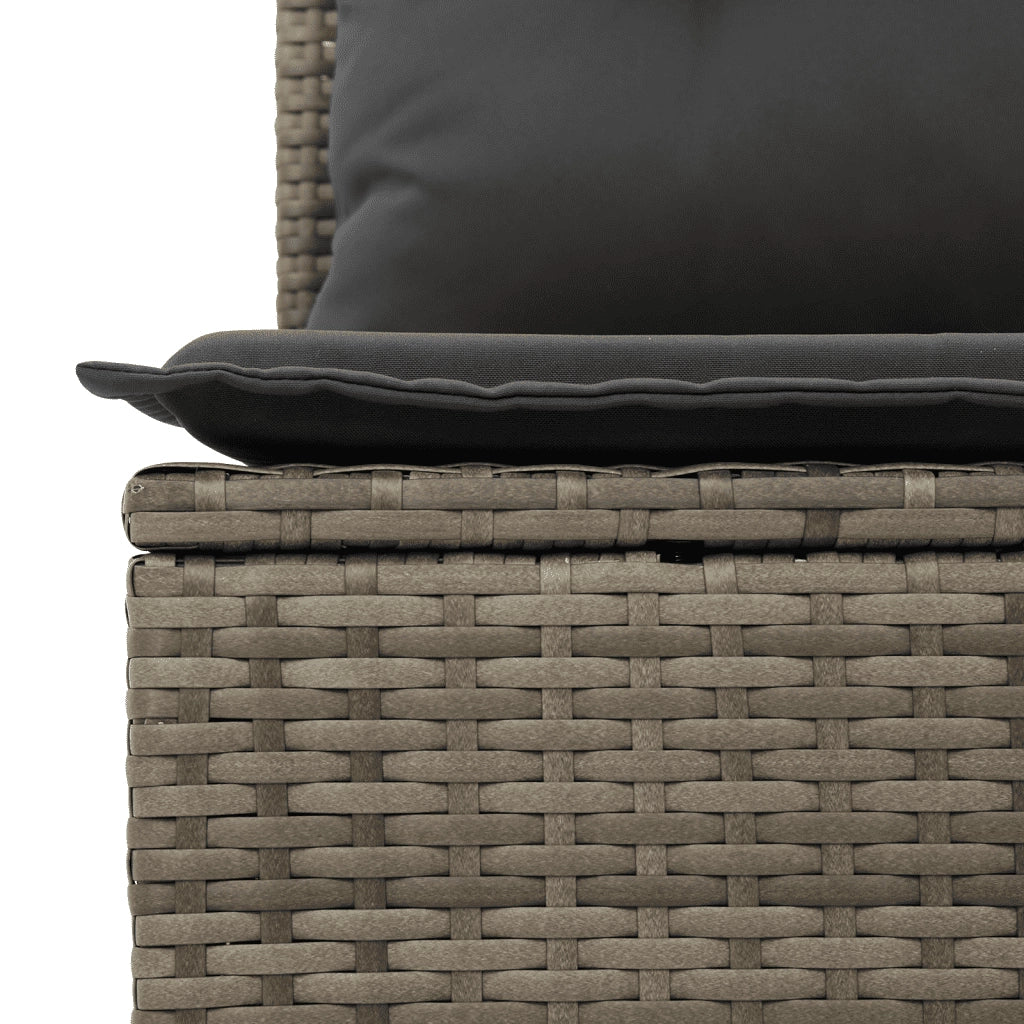 Set Divani da Giardino 7 pz con Cuscini Grigio in Polyrattan 3252927
