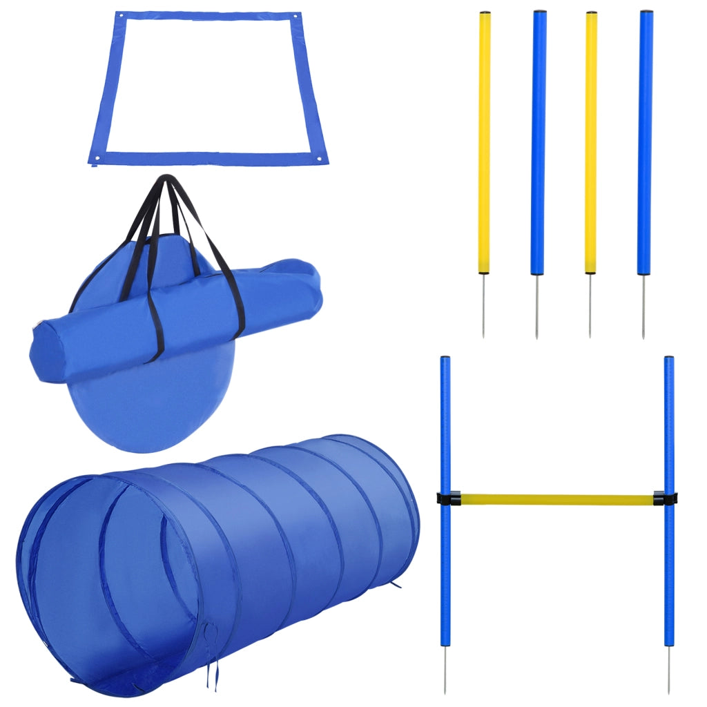 Set Agility per Cani con Tunnel e Stacchetti ¨C Minimal ¨C Blu