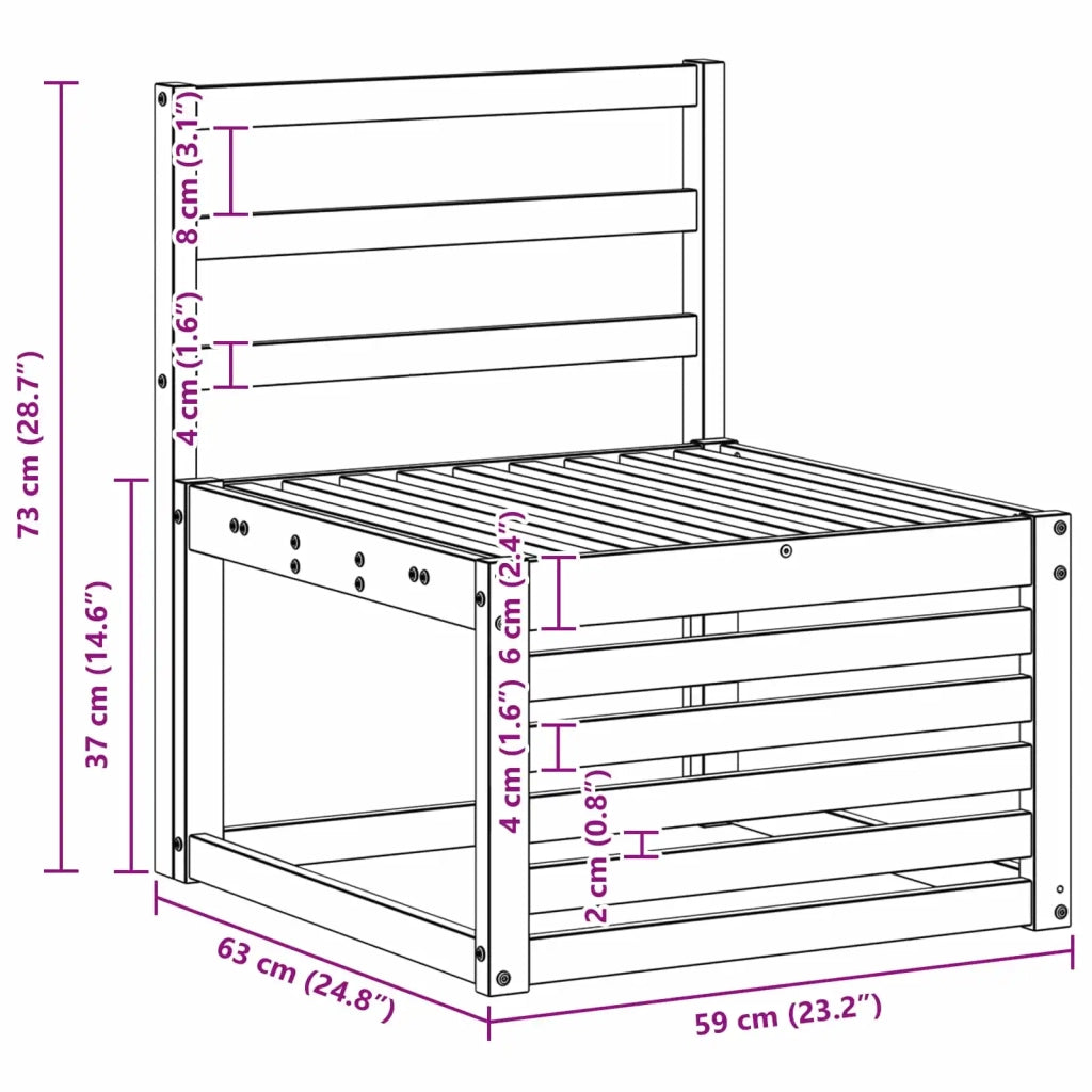 Set divani Legno di Acacia Massello 3391299