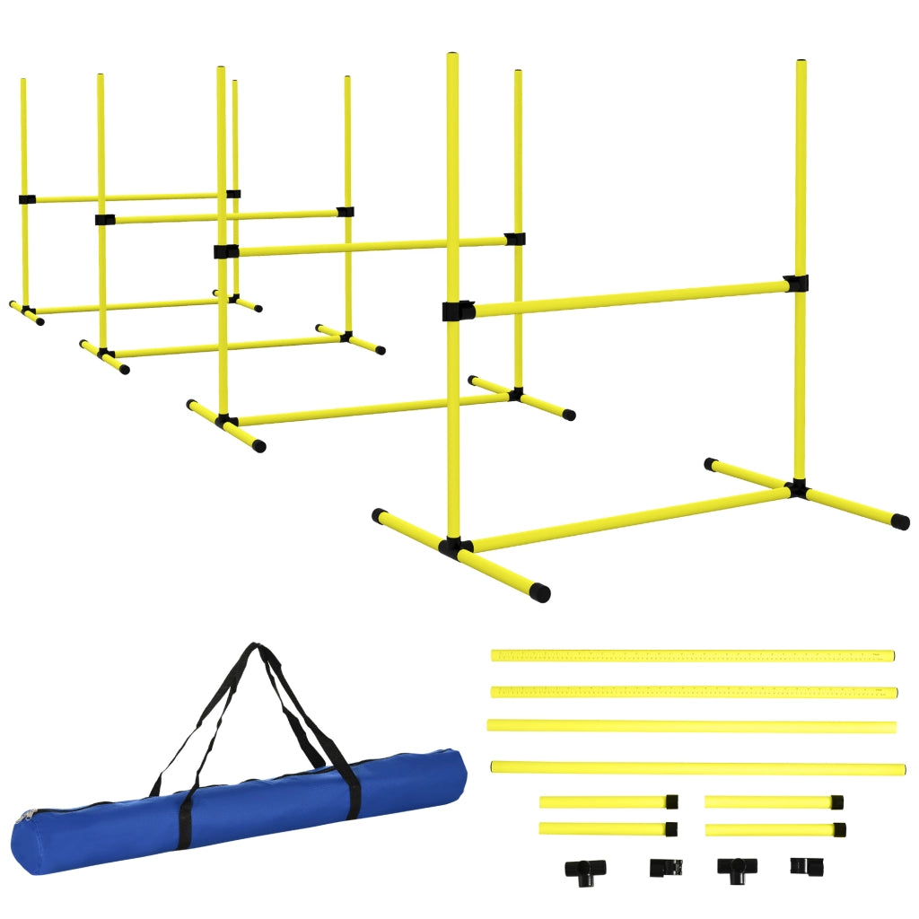 Set Agility per Cani con Ostacoli e Slalom ¨C Xylo ¨C Giallo con Borsa