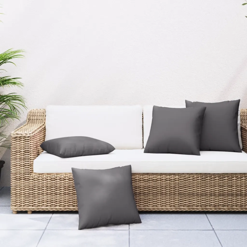 Cuscini per Divano 4 pz | Cuscini per sedie Antracite 50x50 cm in Tessuto