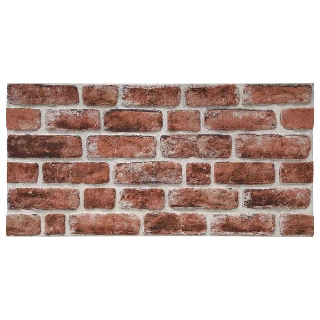 Pannelli da parete 10 pz 100 x 50 cm Marrone scuro e Bianco 42046090