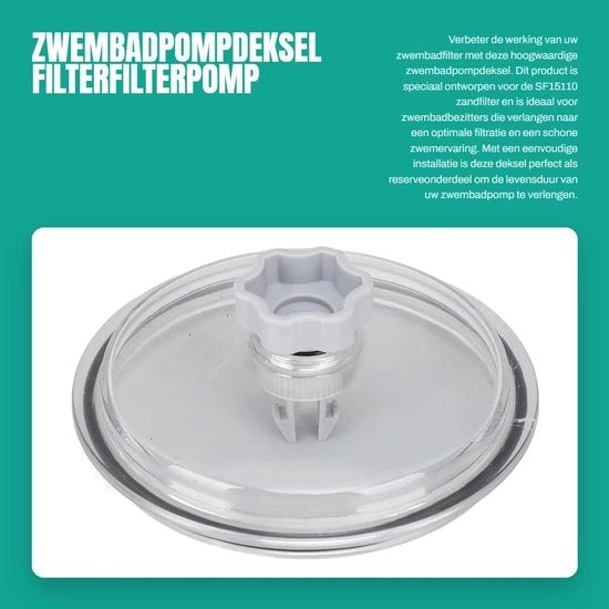 Pompa per piscina con filtro in PVC - duraturo - facile installazione - filtrazione ottimale - ricambio - resistente e affidabile - coperchio filtro