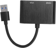 Adattatore USB3 a VGA/HDMI - Accessori per computer - Dock per scherm - Formato compattibile - Per proiettori e computer - Oltre 7 pollici
