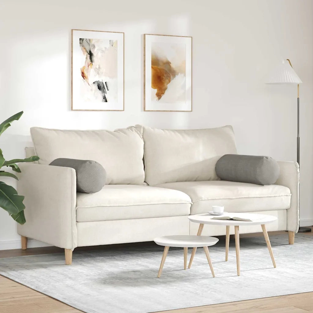 Cuscini a rullo 2 pz | Cuscini per sedie Grigio chiaro ? 25 x 70 cm