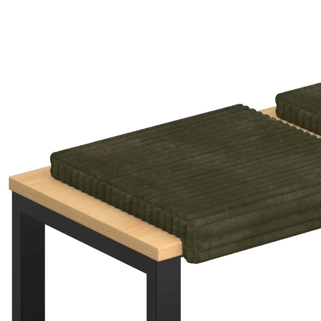 Cuscino per panchina 4 pcs Corduroy Morbido Verde 42043147