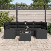 Set Divano da Giardino Nero 55 x 55 x 37 cm polyrattan 3345943