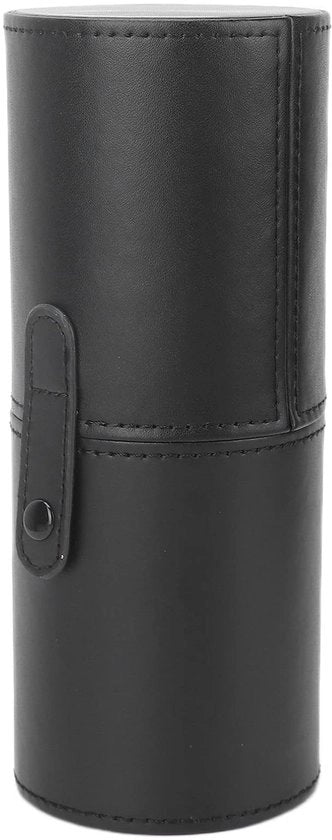 Organizzatore per trucco - Supporto per spazzola per trucco - Contenitore di archiviazione - PU - Acciaio inossidabile - 17,5 x 6,5 x 6,5 cm