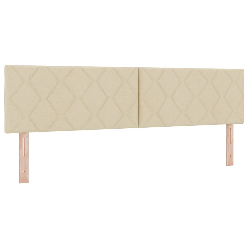 Letto a molle con materasso Crema 200 x 180 cm Poliestere