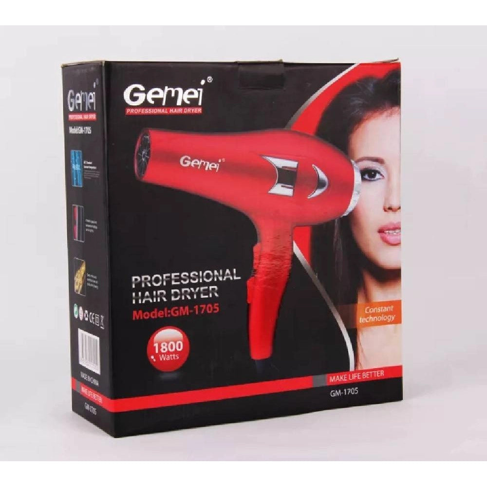 Trade Shop - Asciugacapelli Professionale 1800 Watt 220v Per Salone Parrucchiere Gm-1705 -