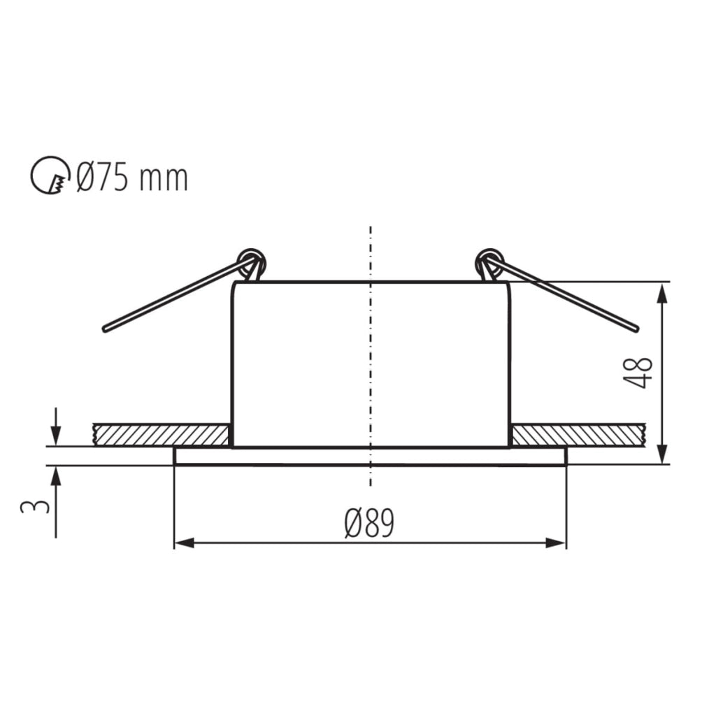 Kanlux GLOZO cornice faretto incasso bianco oro GU10 10W