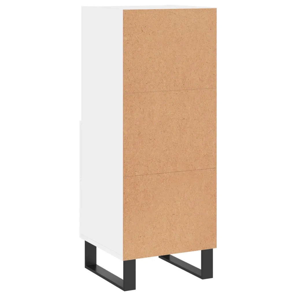 Credenza-Buffet-Armadio da cucina Bianco Lucido 34,5x34x90 cm in Legno Multistrato 198764