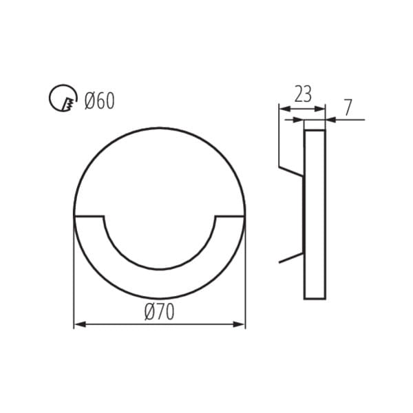 Kanlux SOLA lampada scala LED 12V nero/bianco 3000K