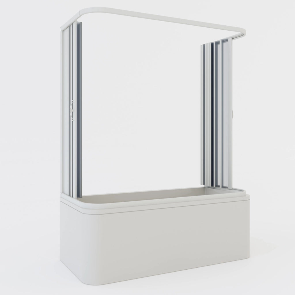 Box a 3 lati sopravasca in PVC a soffietto 70x170x70 cm H 150 mod. Tagete con apertura centrale