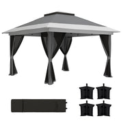 Gazebo Pieghevole ¨C Minimal ¨C Grigio 3.6x3.6 m