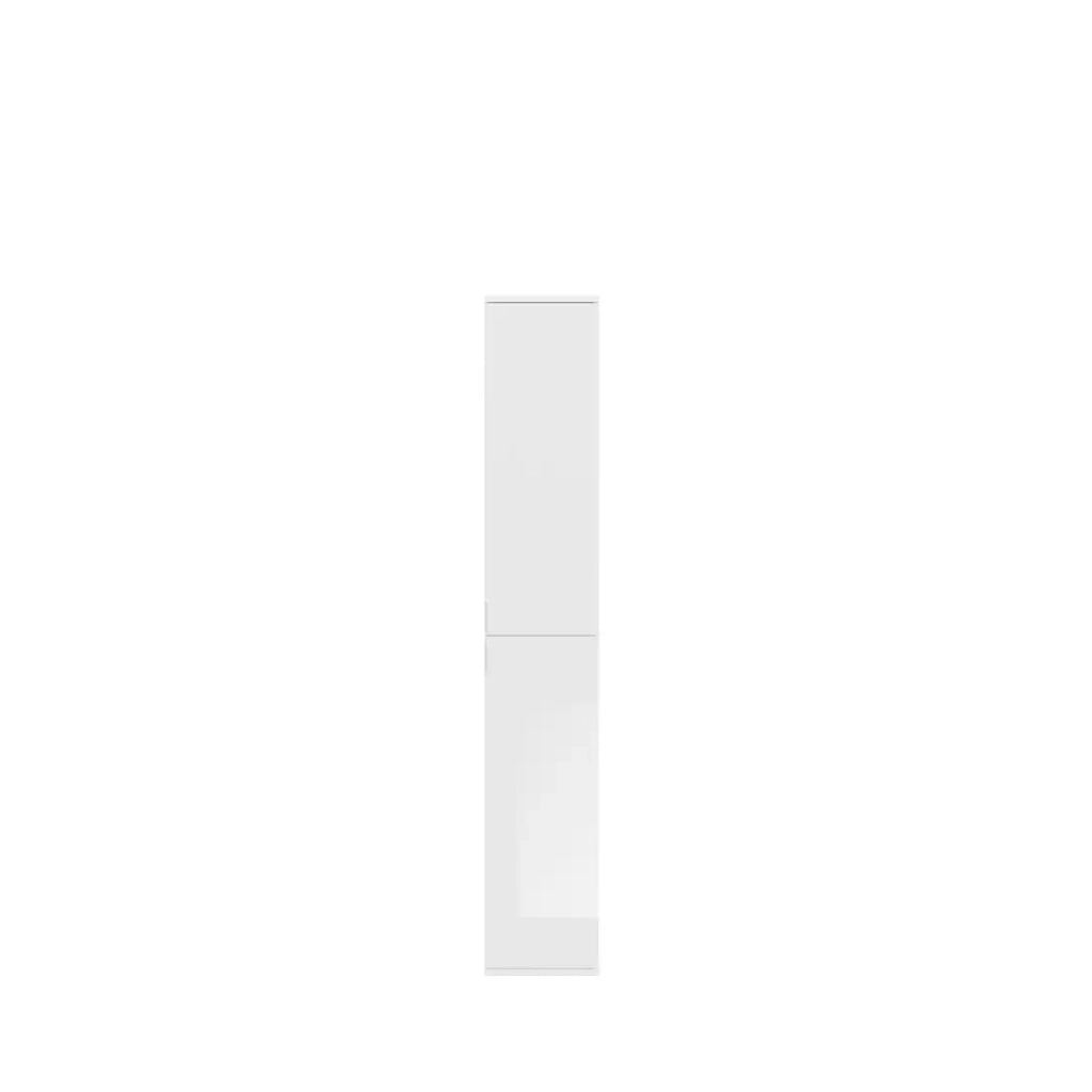 Armadio contenitore 6 porte, 4 cassetti e 1 guardaroba - Bianco e quercia - BODITE