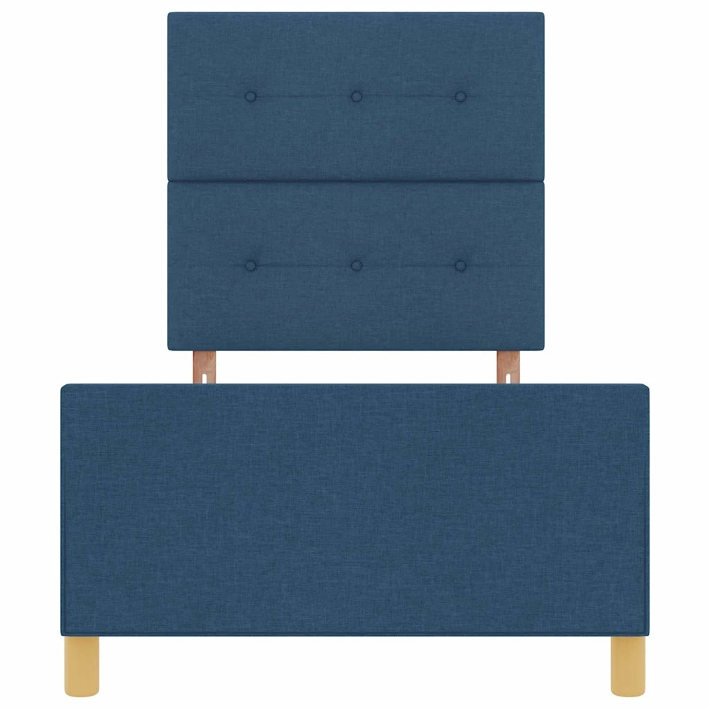 Struttura del letto con testiera Blu 80 x 200 cm Tessuto