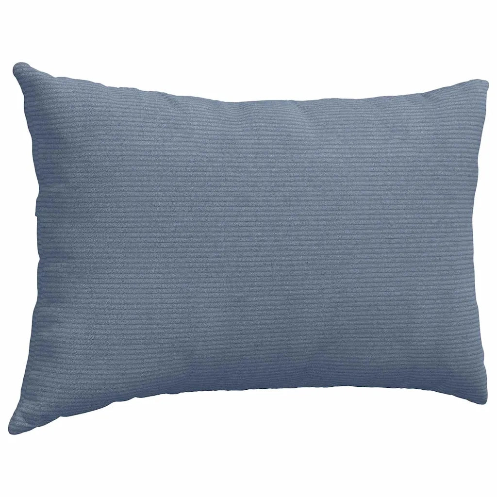 Cuscini da Divano 2 pz-Set di 2 Cuscini per Sofa Blu 60 x 40 cm Tessuto in Cords 332557