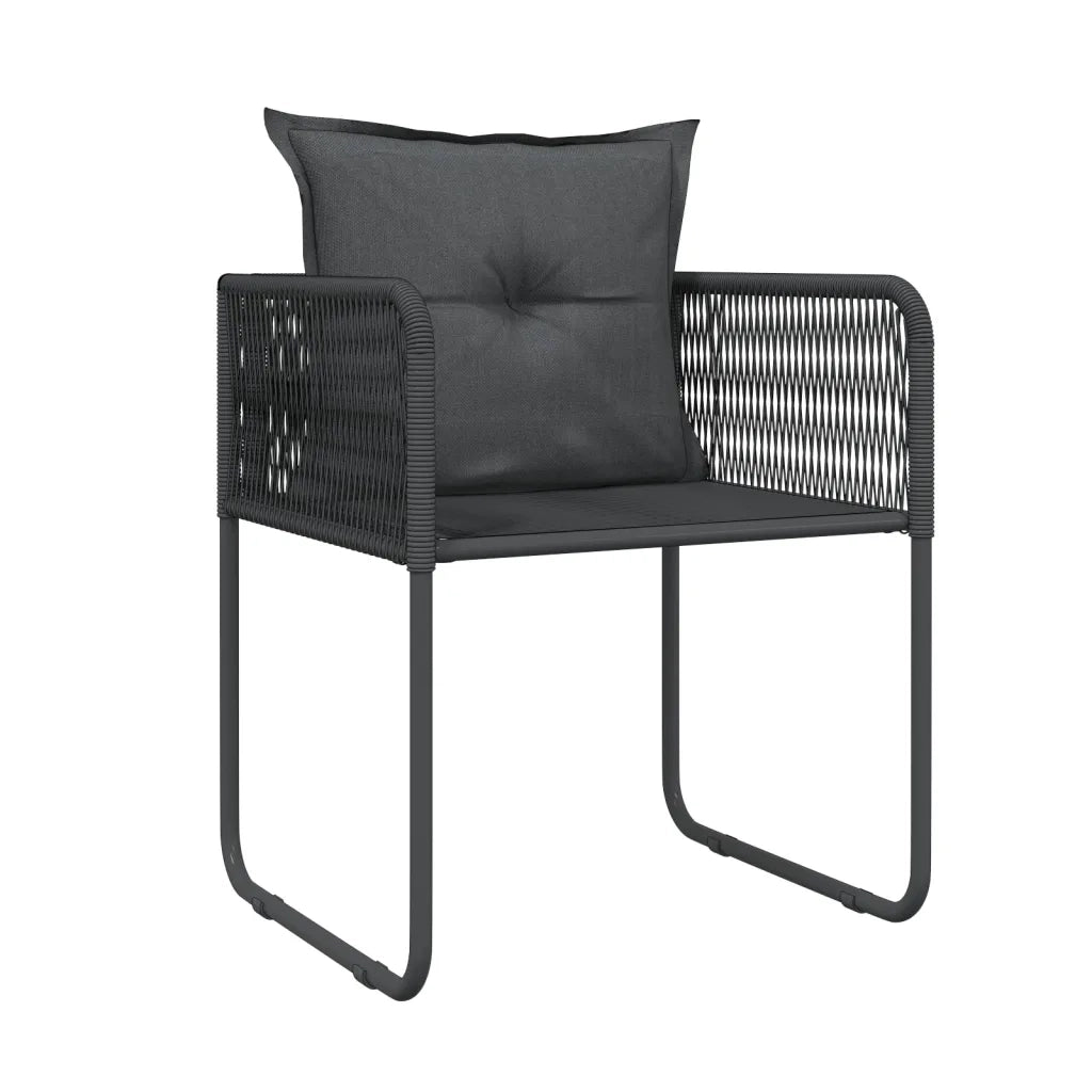 Set da Pranzo da Giardino 5 pz Nero 3099078