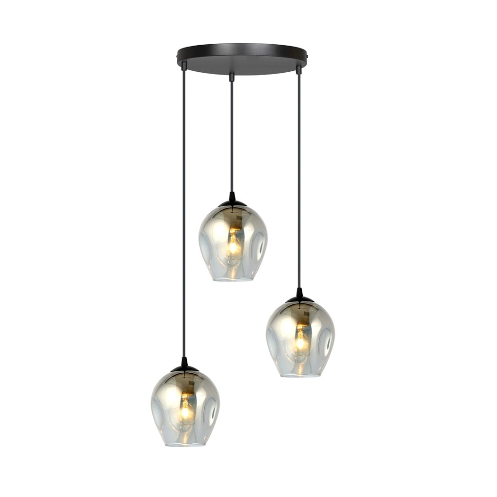 Lampadario Emibig Istar Premium 3xE27 in nero grafite