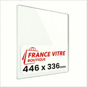446 x 336 x 4 mm - Vetro per stufa a legna - vetro camino di ricambio - vetro per caminetto resistente al fuoco - France Vitre