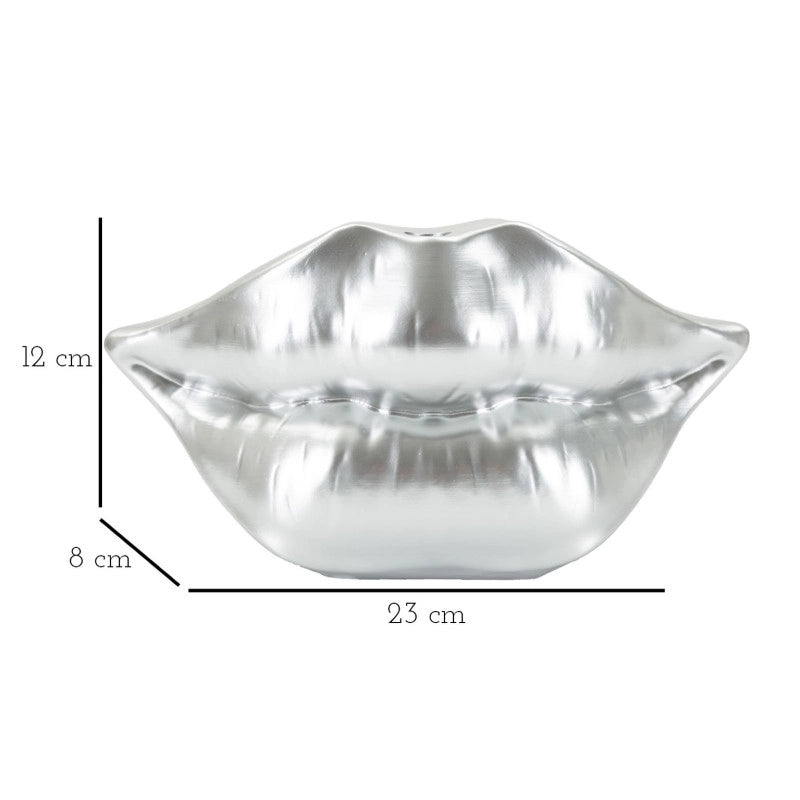 Vaso Mouth Lip Silver cm 23x8x12